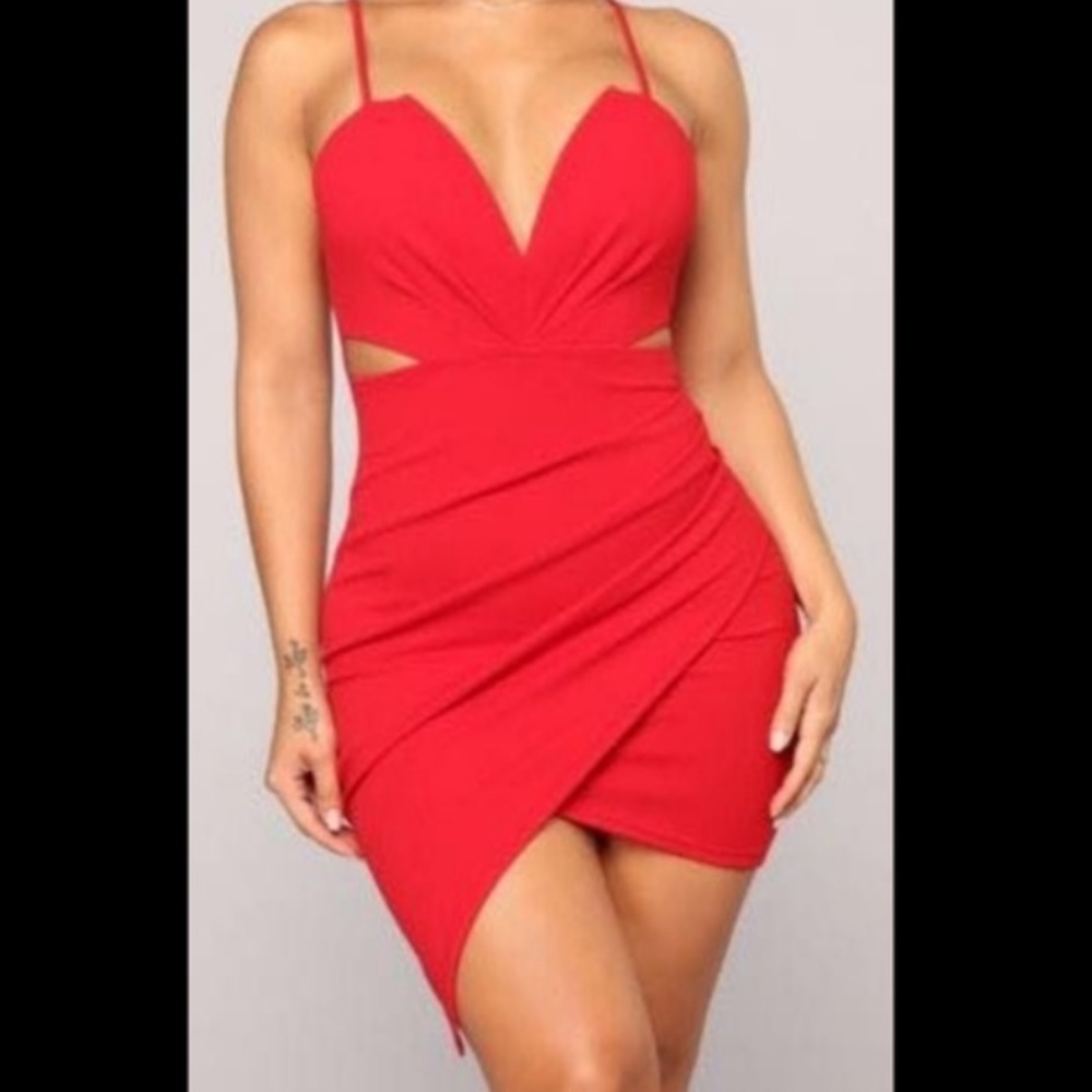 Sexy red fashion nova dress! never worn